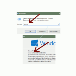 Windows-Version mit dem Befehl Winver anzeigen lassen