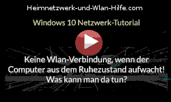 Keine Wlan-Verbindung, wenn der Computer aus dem Ruhezustand aufwacht! - Youtube Video Windows 10 Tutorial