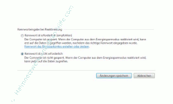 Windows Anleitungen und Tutorials: Reaktivierungskennwort des Windows 7 Ruhezustandes deaktivieren - Windows 7 Energieoptionen  Kennworteinstellungen speichern
