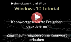 Kennwortgeschützte Freigaben deaktivieren! Zugriff auf Freigaben ohne Kennwort im Netzwerk / Heimnetzwerk erlauben!  - Youtube Video Windows 10 Tutorial