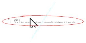 Konfiguration Ordner - Diese Ordner werden im Startmenü neben dem Netzschalter-Symbol angezeigt