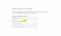 Windows 10 Tutorial - Ein lokales Benutzerkonto ohne Microsoft-Konto unter Windows 10 anlegen! - Konfigurationsbereich: Konto für diesen PC erstellen 