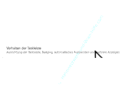 Konfigurationsbereich Verhalten der Taskleiste