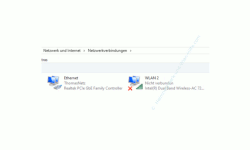 Windows 10 Netzwerk Tutorial - Mit einem Klick schnell zum Konfigurationsfenster für die Netzwerkverbindungen gelangen! - Konfigurationsfenster Anzeige der eingerichteten Netzwerkverbindungen 