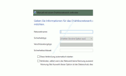 Windows 10 Netzwerk Tutorial - Problem: Wlan-Netzwerk wird nicht angezeigt! – Konfigurationsfenster: Manuell mit einem Drahtlosnetzwerk verbinden