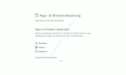 Windows 10 Tutorial - Mit dem Antivirenprogramm Windows Defender ein sicheres System konfigurieren! - Konfigurationsfenster Windows Sicherheit App- und Browsersteuerung 