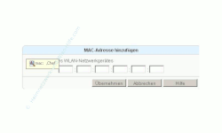 Wlan-Netzwerk Tutorial: Mac-Filter konfigurieren Menü Einstellungen WLAN -MAC-Adresse hinzufügen