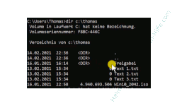 Windows 10 Tutorial - In einem Ordner enthaltene Dateien als Liste in eine Textdatei schreiben - Mit dem Befehl dir den Dateiinhalt eines Ordners anzeigen 