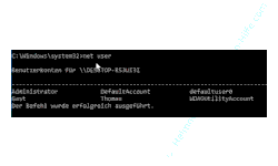 Windows 10 Tutorial - Windows 10 ohne Microsoft-Konto installieren - Mit dem Befehl net user alle vorhandenen Benuzterkonten anzeigen lassen 