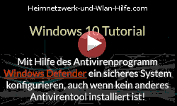 Mit dem Antivirenprogramm Windows Defender ein sicheres System konfigurieren! - Youtube Video Windows 10 Tutorial