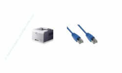 Netzwerk-Tutorial: Einen Netzwerkdrucker im Heimnetzwerk einrichten - Darstellung  Netzwerk-Drucker mit integrierter Netzwerkkarte (Netzwerkadapter)