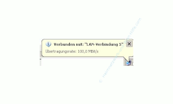 Netzwerk-Tutorial: Netzwerksymbol in der Taskleiste anzeigen - Anzeige der Meldung Netzwerkverbindung erfolgreich verbunden