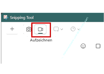 Die neue Funktion Aufzeichnen im Snipping-Tool, mit der Videos aufgenommen werden können