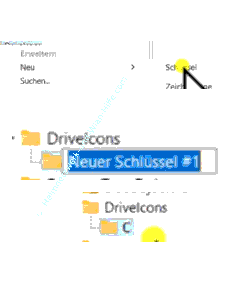 Einen neuen DriveIcons-Unterschlüssel für unsere neue Laufwerksgrafik anlegen