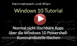 Nicht löschbare Apps über die Windows 10 Powershell-Kommandozeile entfernen - Youtube Video Windows 10 Tutorial