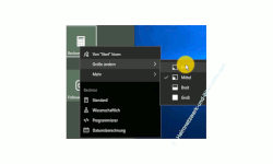 Windows 10  Tutorial - Menüfunktionen, Kacheloptionen und Kachelbefehle erläutert! - Optionen für das Ändern der Größe von Kacheln in klein, mittel, breit und groß 