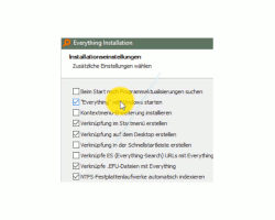 Windows 10 Tutorial - Everything für eine schnelle Dateisuche nutzen! – Optionen für die individuelle Konfiguration der Everything Installation wählen