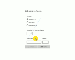Windows 10 Tutorial - Den automatischen Download von Update-Dateien verhindern - Optionen und Einstellungen im Netzwerk Konfigurationsfenster Datenlimit festlegen 