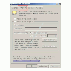 Netzwerk-Tutorial: Einen Windows Ordner freigeben und Ordnerzugriff erlauben! Konfigurationsfenster Konfigurationsdialog Ordnerfreigabe