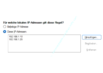Ping Antworten für ausgewählte Computer im Netzwerk erlauben