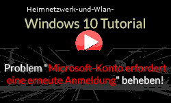 Problem Microsoft-Konto erfordert eine erneute Anmeldung beheben! - Youtube Video Windows 10 Tutorial