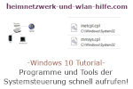 Windows 10 Tutorial - Programme und Tools der Systemsteuerung schnell über cpl-Dateien aufrufen!