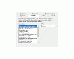 Windows 10  Tutorial - Dein Wlan-Netzwerk durch die richtige Konfiguration der Wlan-Netzwerkkarte beschleunigen! - Register Erweiterter in den Eigenschaften einer Wlan-Netzwerkkarte 
