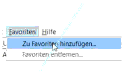 Registry Tutorial: Registry Menü Favoriten, Zu Favoriten hinzufügen