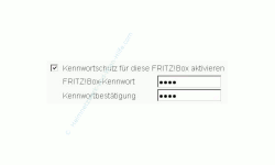 Heimnetzwerk-Tutorial: Wlan-Konfiguration Router-Passwort / Router-Kennwort ändern! Menü System FritzBox Kennwort wählen - Fenster Kennwortschutz - Option: Kennwortschutz für diese FRITZ!Box aktivieren