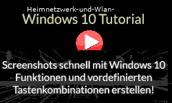 Screenshots schnell mit Windows 10 Funktionen und vordefinierten Tastenkombinationen erstellen! - Youtube Video Windows 10 Tutorial