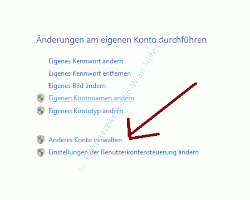 Heimnetzwerk Tutorial: Sichere Windows-Freigaben verwenden - Windows 7 Benutzerkontenverwaltung - Anderes Konto verwalten