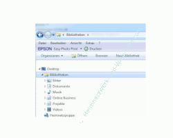 Heimnetzwerk Tutorial: Sichere Windows-Freigaben verwenden - Anzeige der Bibliotheken einer Windows 7 Heimnetzgruppe im Explorer