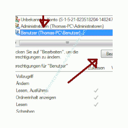 Heimnetzwerk Tutorial: Sichere Windows-Freigaben verwenden - Windows 7 Register Sicherheit - Berechtigungen für einen Benutzer vergeben