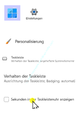 So aktivierst du die Anzeige der Sekunden in der Taskleistenuhr