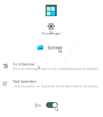 So aktivierst du de Task-Beenden Funktion über die Taskleiste