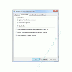 Windows Anleitungen: Die Windows 7 Sprachenleiste deaktivieren - Windows 7 Sprachenleiste - Option Ausblenden