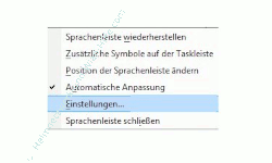 Windows Anleitungen: Die Windows 7 Sprachenleiste deaktivieren - Windows 7 Sprachenleiste - Einstellungen
