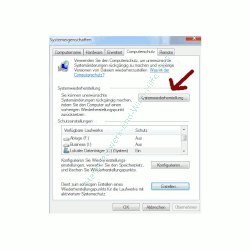 Windows 7 System über einen Systemwiederherstellungspunkt reparieren - Button Systemwiederherstellung