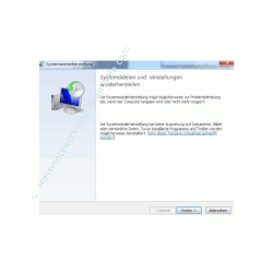 Windows 7 System über einen Systemwiederherstellungspunkt reparieren - Die Systemwiederherstellung wird gestartet