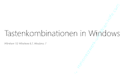  Tastenkombinationen für Windows 10, 8 oder 7
