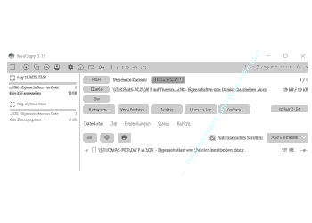 Teracopys Benutzeroberfläche zum schnellen Kopieren