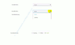 TP-Link Archer VR900v – Auswahl der Wlan-Kanalbreite und Sendeleistung