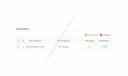 TP-Link Archer VR900v - Mac-Adressfilter konfigurieren – Die MAC-Filter Geräteliste