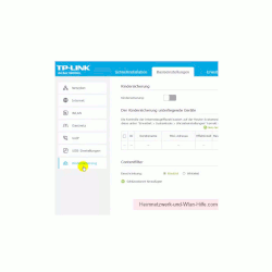 TP-Link Archer VR900v: Die Einrichtung einer Kindersicherung – Register Basiseinstellungen, Menü Kindersicherung