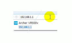 TP-Link Archer VR900v - Der Router, seine Anschlüsse und sein Konfigurationsmenü – Die IP-Adresse des Routers eingeben