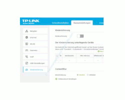 TP-Link Archer VR900v - Der Router, seine Anschlüsse und sein Konfigurationsmenü – Die Kindersicherung