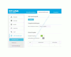 TP-Link Archer VR900v - Der Router, seine Anschlüsse und sein Konfigurationsmenü – Die USB-Einstellungen