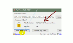 Windows 10 - Gesperrte Registry-Einträge mit Regownershipex ändern – Anzeige der entsperrten Rechte eines Registry-Schlüssels