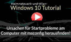 Ursachen für Startprobleme am Windows 10 Computer mit msconfig herausfinden! - Youtube Video Windows 10 Tutorial