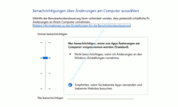  Warnmeldungen der Benutzerkontensteuerung anpassen – Konfigurationsfenster Benutzerkontensteuerung 